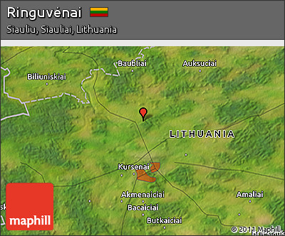 Satellite 3D Map of Ringuvėnai