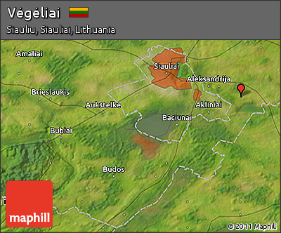 Satellite 3D Map of Vėgėliai