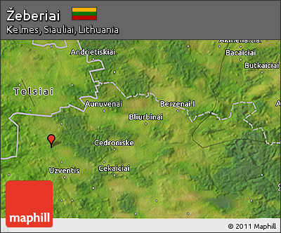 Satellite 3D Map of Žeberiai