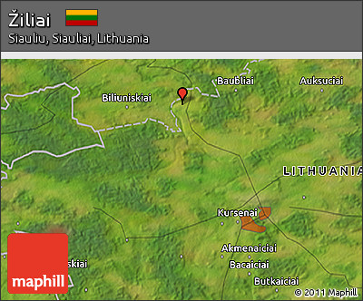 Satellite 3D Map of Žiliai