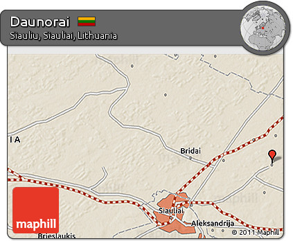 Shaded Relief 3D Map of Daunorai