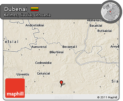 Shaded Relief 3D Map of Dubenai