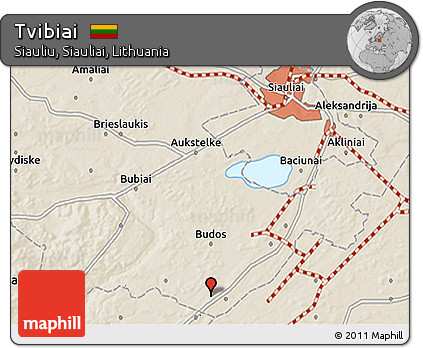 Shaded Relief 3D Map of Tvibiai