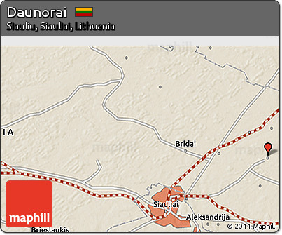 Shaded Relief 3D Map of Daunorai