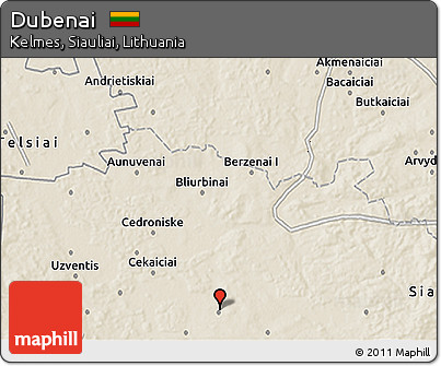 Shaded Relief 3D Map of Dubenai