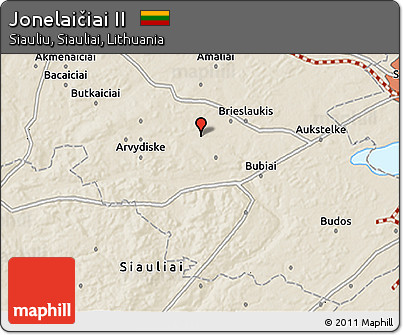 Shaded Relief 3D Map of Jonelaičiai II