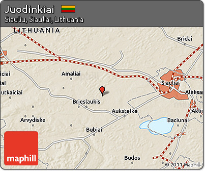 Shaded Relief 3D Map of Juodinkiai
