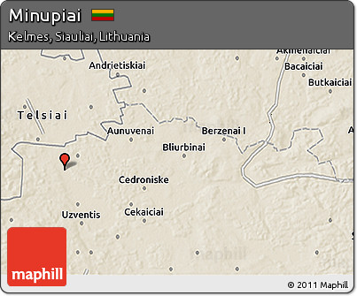 Shaded Relief 3D Map of Minupiai