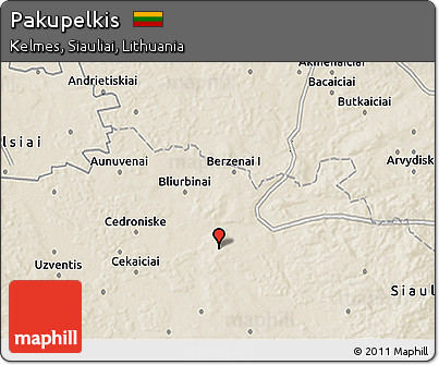 Shaded Relief 3D Map of Pakupelkis
