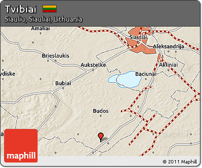 Shaded Relief 3D Map of Tvibiai