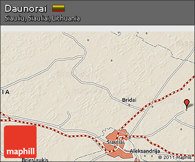 Shaded Relief 3D Map of Daunorai