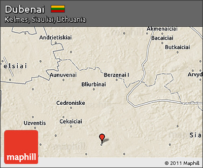 Shaded Relief 3D Map of Dubenai