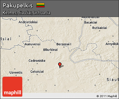 Shaded Relief 3D Map of Pakupelkis