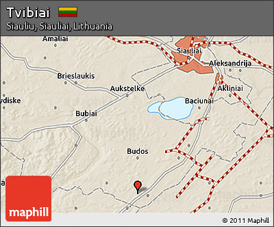 Shaded Relief 3D Map of Tvibiai