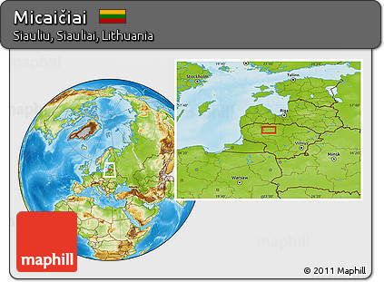 Physical Location Map of Micaičiai