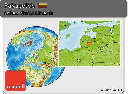 Physical Location Map of Pakupelkis