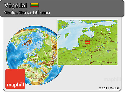 Physical Location Map of Vėgėliai