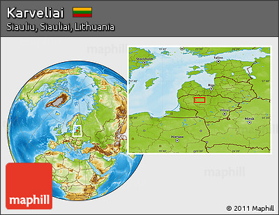 Physical Location Map of Karveliai