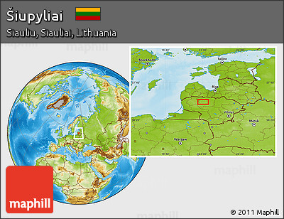 Physical Location Map of Šiupyliai