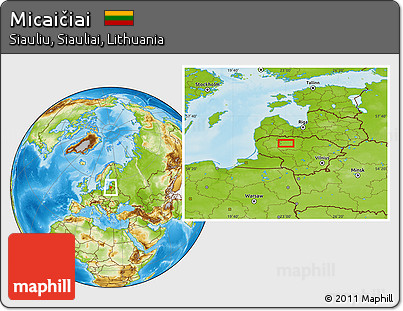 Physical Location Map of Micaičiai