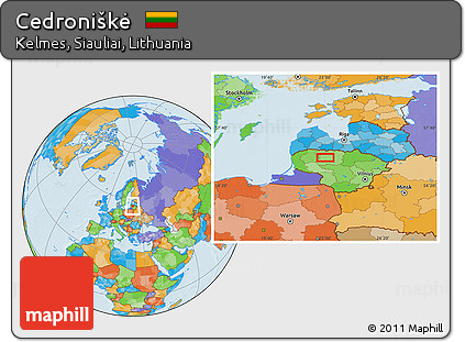 Political Location Map of Cedroniškė