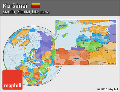 Political Location Map of Kuršėnai