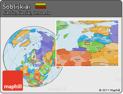 Political Location Map of Šobliškiai
