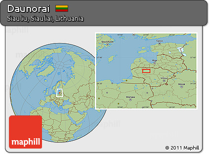 Savanna Style Location Map of Daunorai