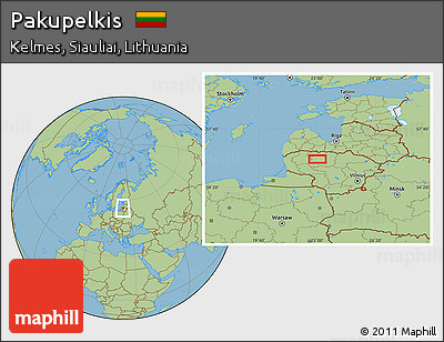 Savanna Style Location Map of Pakupelkis