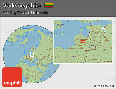Savanna Style Location Map of Vaikšnėgalikė