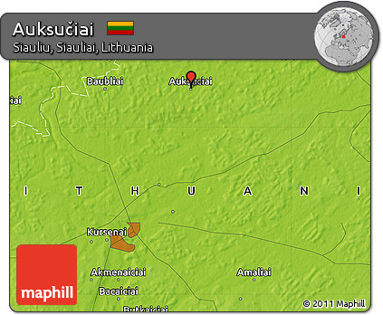 Physical Map of Auksučiai