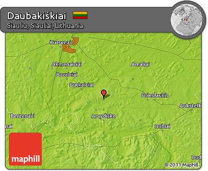 Physical Map of Daubakiškiai