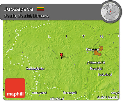 Physical Map of Juozapava