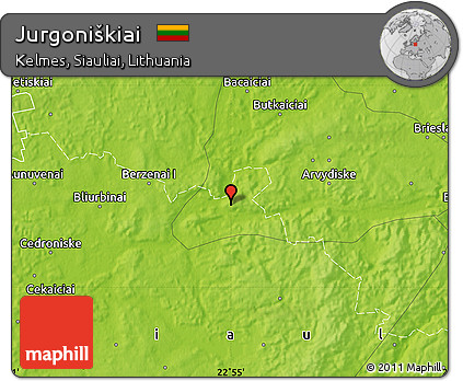 Physical Map of Jurgoniškiai