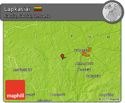 Physical Map of Lapkasiai