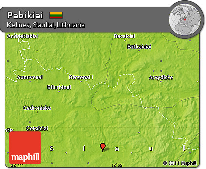 Physical Map of Pabikiai