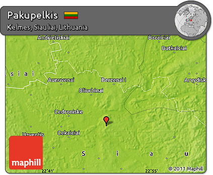 Physical Map of Pakupelkis
