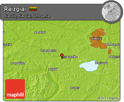 Physical Map of Raizgiai