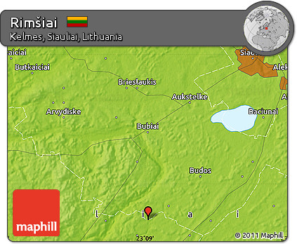 Physical Map of Rimšiai