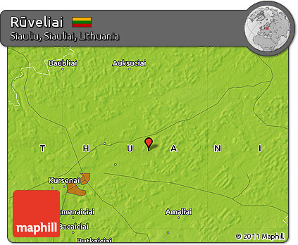 Physical Map of Rūveliai