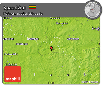 Physical Map of Spaudžiai
