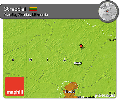 Physical Map of Strazdai