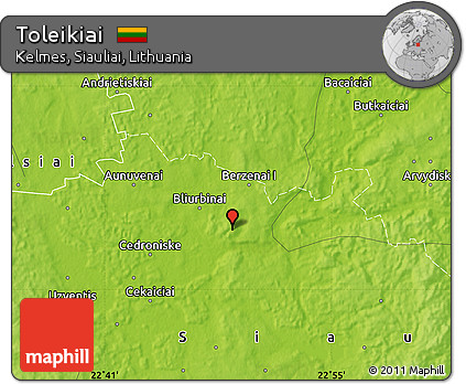 Physical Map of Toleikiai