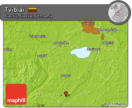 Physical Map of Tvibiai