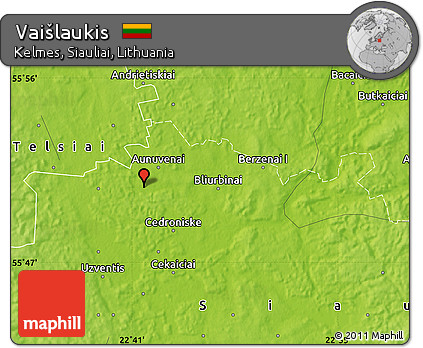 Physical Map of Vaišlaukis