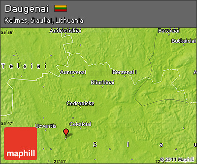 Physical Map of Daugėnai