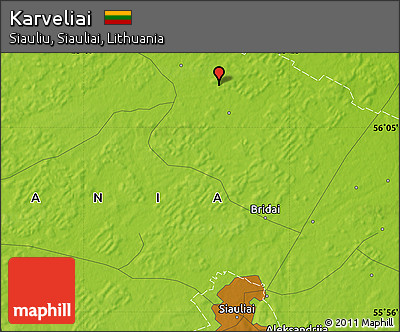 Physical Map of Karveliai