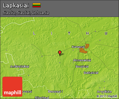 Physical Map of Lapkasiai