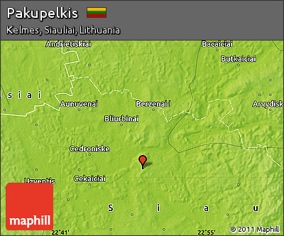 Physical Map of Pakupelkis