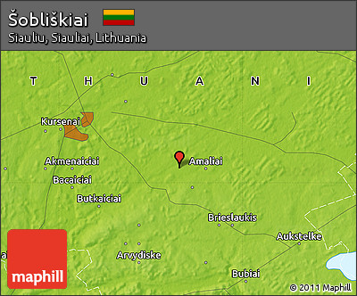 Physical Map of Šobliškiai